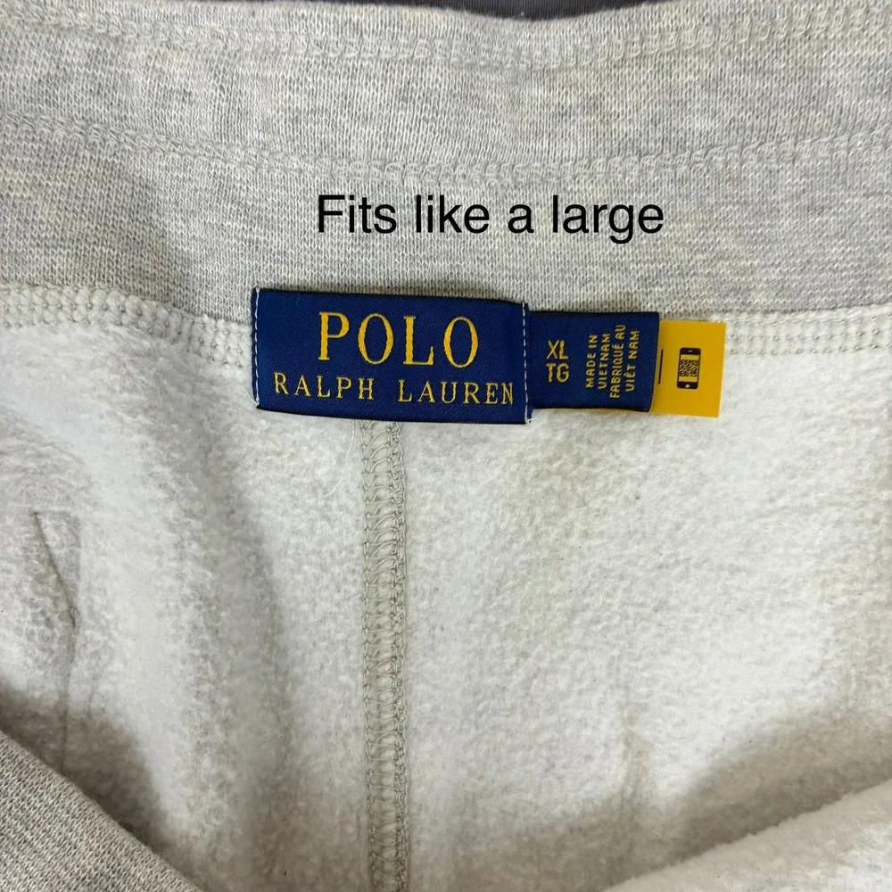 Polo Ralph Lauren Light Gray Sweatpants Men's Size Large Open Hem Drawstring